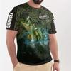 Summer Men's Fishing T-Shirts Short Sleeve 3d Fish Print Street T-Shirts Hip Hop Big Size Man Tees Loose Casual O-Neck Tops