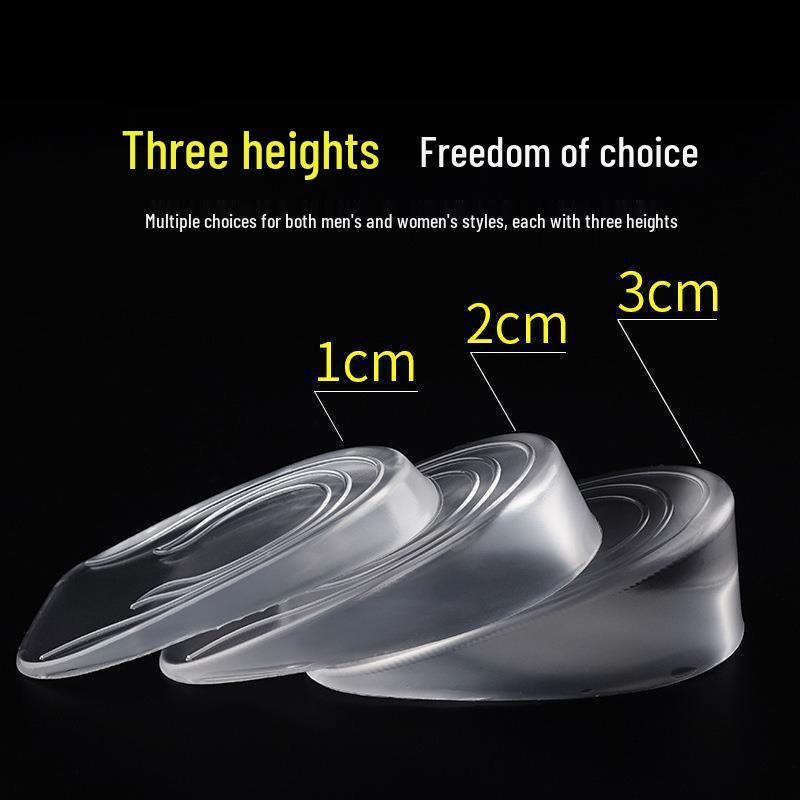 Spring/Summer 2021 Silicone Height-Increasing Invisible Heel Pads for Men and Women – Transparent Non-Slip Half Insoles