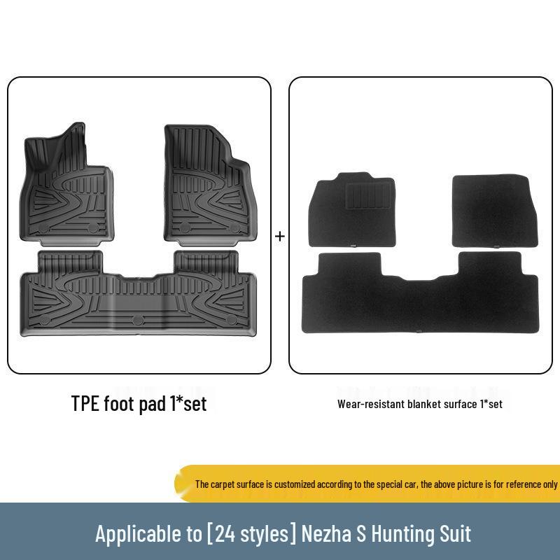 Custom TPE Floor Mats for Nezha S Hunting Armor: Dirt & Wear Resistant, Eco-Friendly, Fits 24 Models