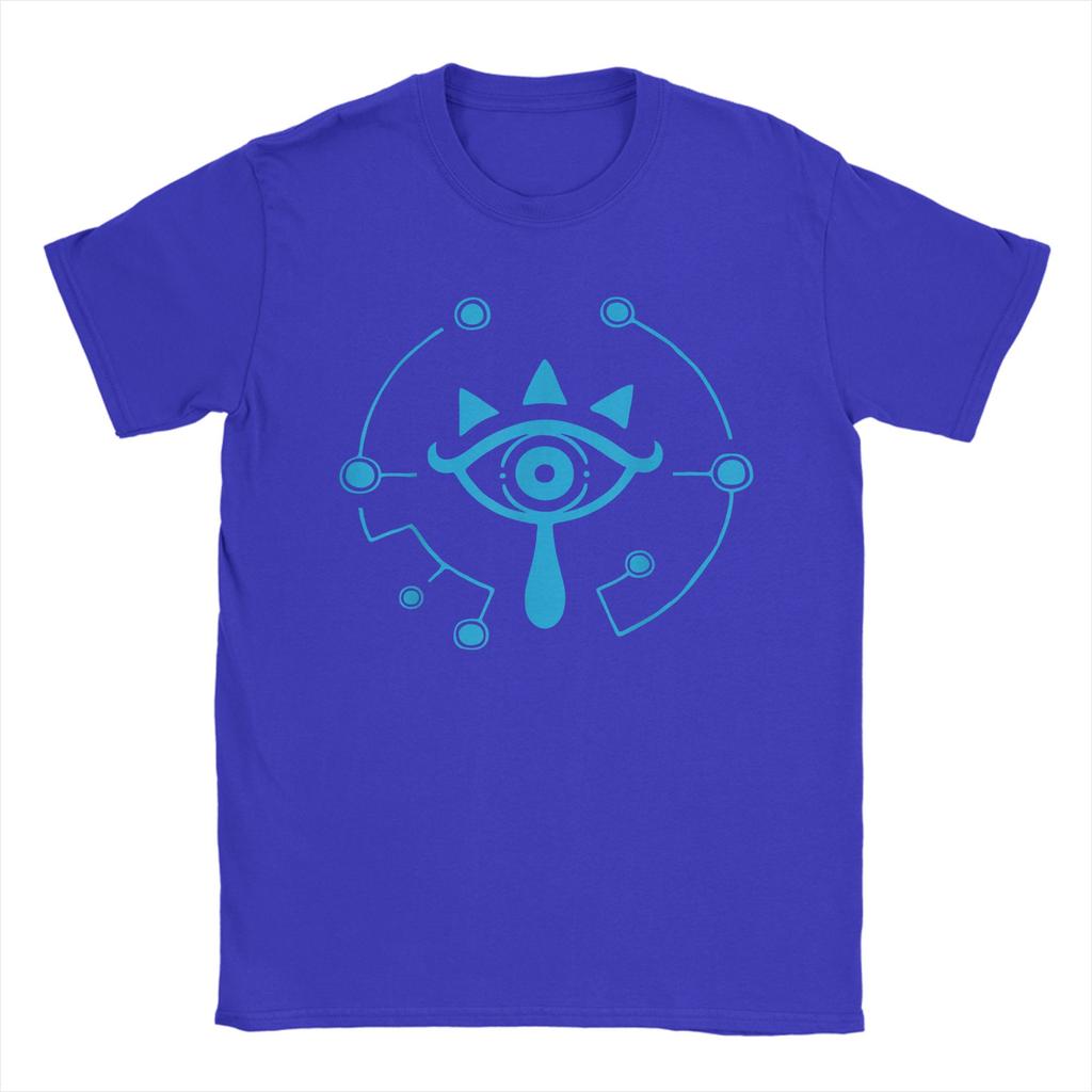 Novelty Zeldas Breath Of The Wild Sheikah Eye Logo TShirt for Unisex 100 Cotton T Shirts Short Sleeve Tee Shirt Original Tops