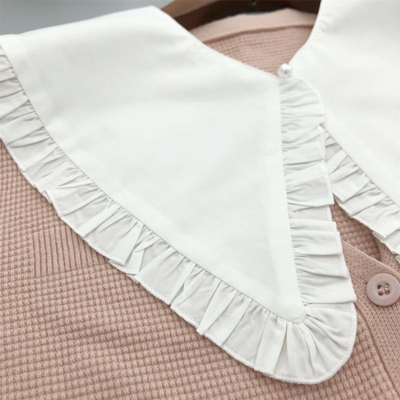 Fashionable Detachable Faux Collar Cotton Neckpiece Removable Collar For Sweaters Blouses And Dresses
