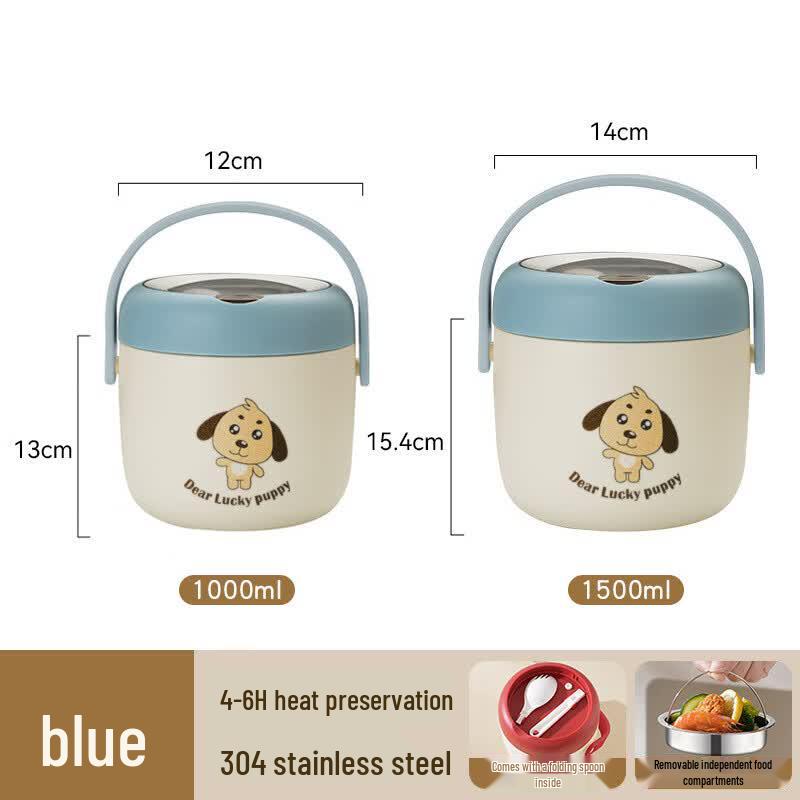 JIESITONG Cartoon 304 Stainless Steel Insulated Lunch Box