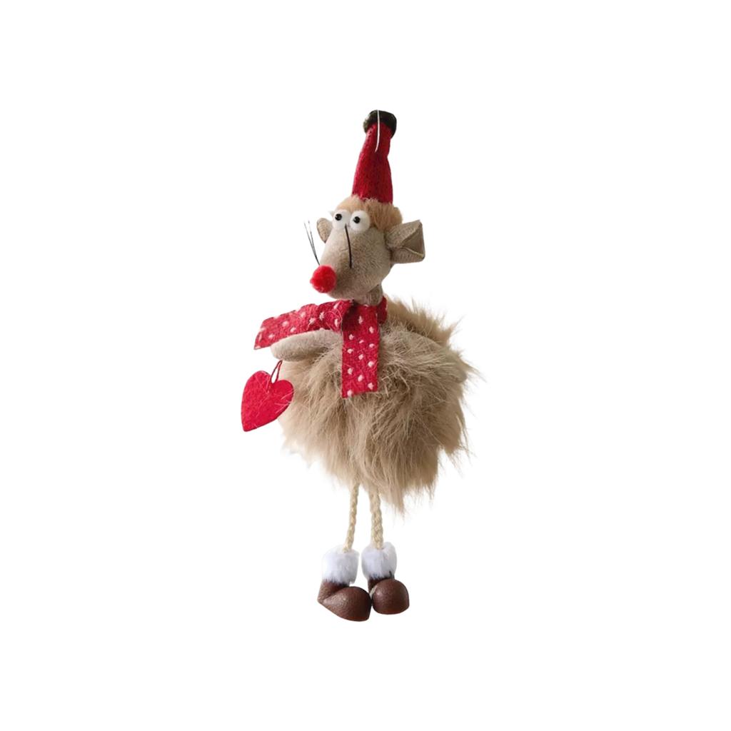 Cute Mouse Pendant Plush Doll Christmas Tree Ornament Christmas Decorations