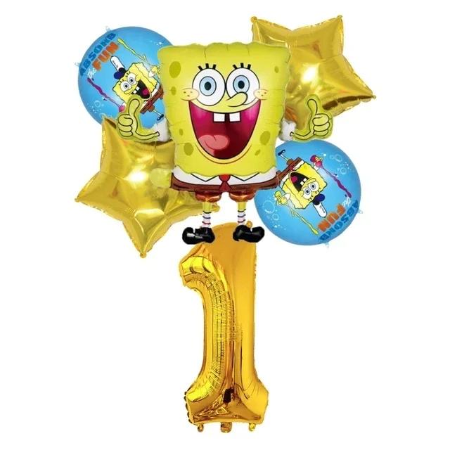 Spongebob And Patrick Shaped Foil Balloons Aluminum Character Decorations For Birthday Party Supplies