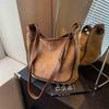 Women Furry Shoulder Bags Autumn Winter New Lamb Wool Large Capacity Bucket Bag Female Fashion Suede Handbags