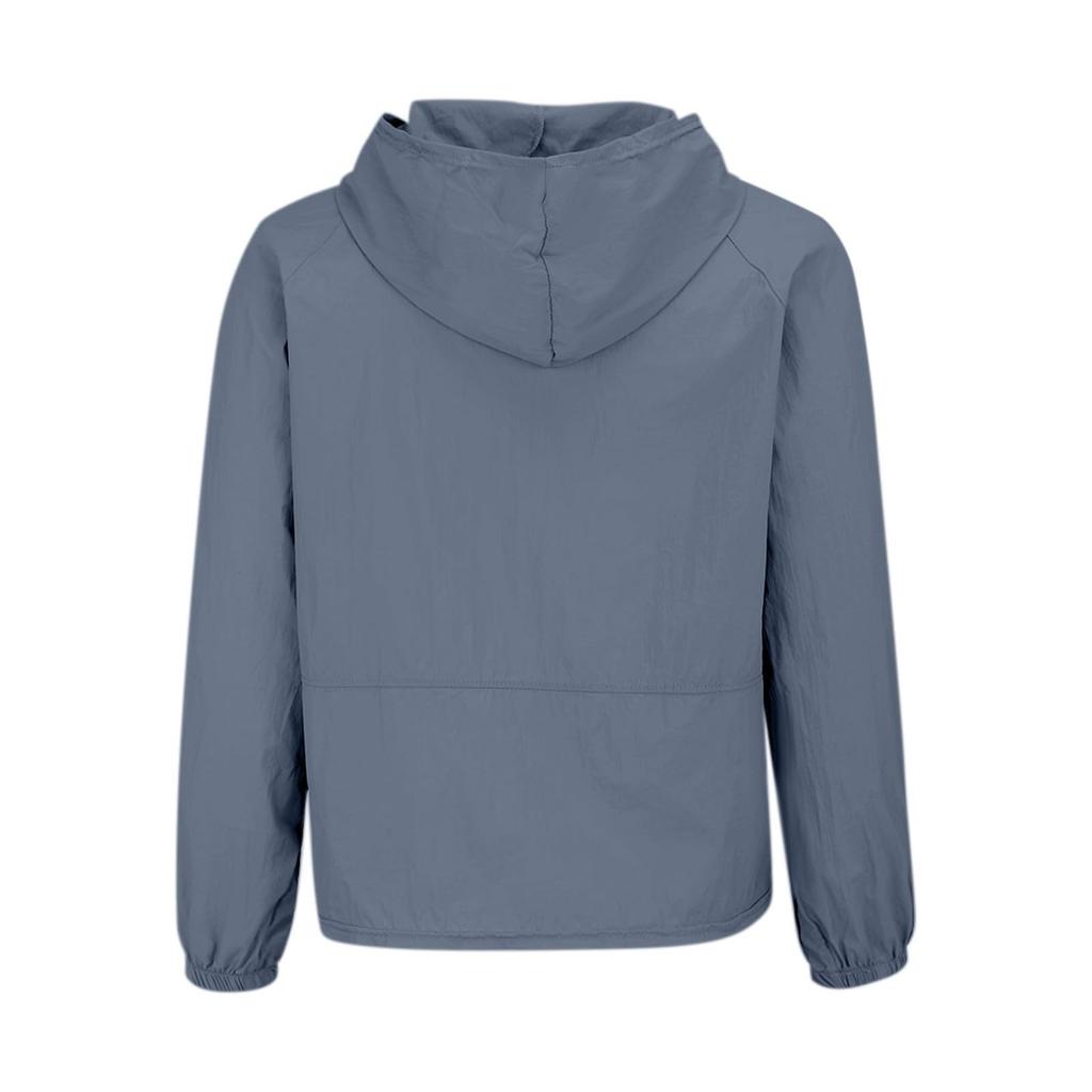 Lightweight Womens Zip Up Windbreaker Jacket With Hood Casual Loose Fit Water Resistant Outerwear For Spring Fall Daily Wear