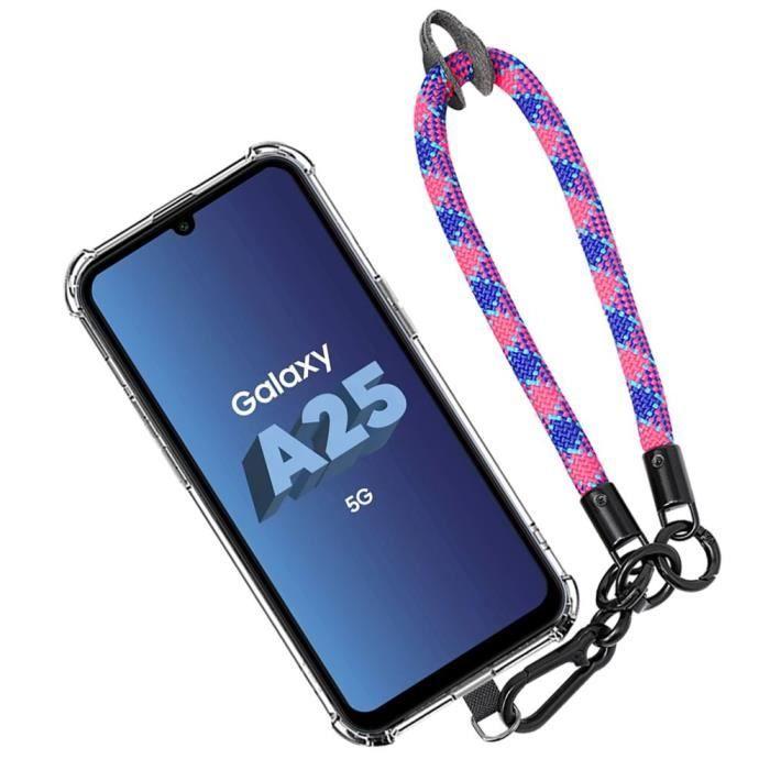 Coque de protection - BOOLING - pour Samsung Galaxy A25 5G - Antichoc - Silicone Transparent - Bracelet Amovible
