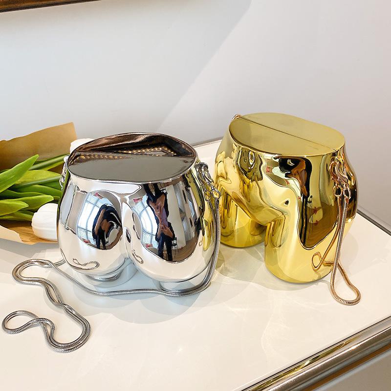 Small Funny Bag Design Acrylic Chain Bag Crossbody Small Bag Women's New Funny Bouncing Bag Earphone Lipstick Envelope Bag