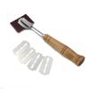 Stainless Steel Bread Lame with Wood Handle Curved Blade Dough Scoring Tool for Baguette Pastry Baking Professional Baker Equipment Kitchen Utensil