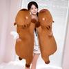 45cm-65cm Kawaii Cartoon Giant Strip Capybara Plush Doll Pillow Lying Brown Orange Wings Creative Capybara Plush Toy Home Decor