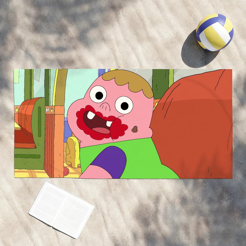 Fun Cartoon C-Clarence-S Funny Towel Shower Sauna Travel Spa Quick Dry Gym Accessories Soft Large Beach Towels