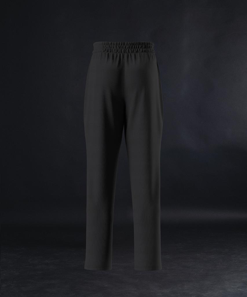 PHERMENON Sweat Cut-Out Flare Pants - Black