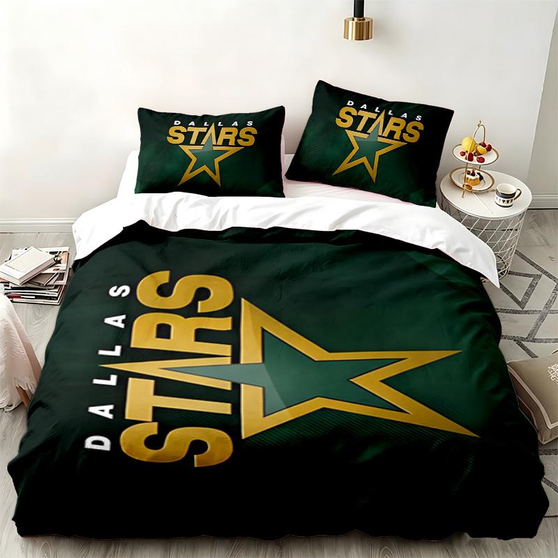 Dallas Stars 3pc set Perfect for bedroom use Comfortable bedding set includes a duvet cover and two pillowcases Ideal birthday or Christmas gift