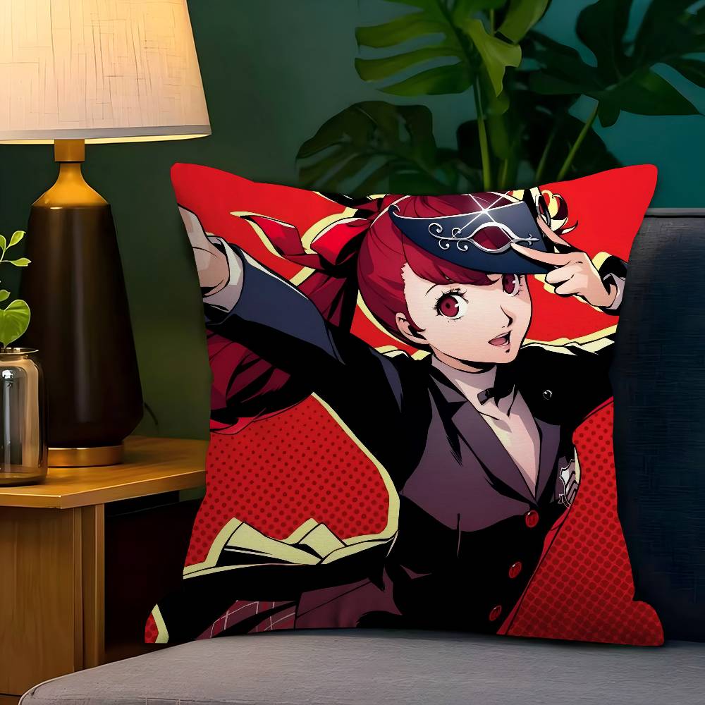 Game P-Persona 5 Cushion Cover Pillow Cover Decor Pillowcase Printed Cushion Case For Couch