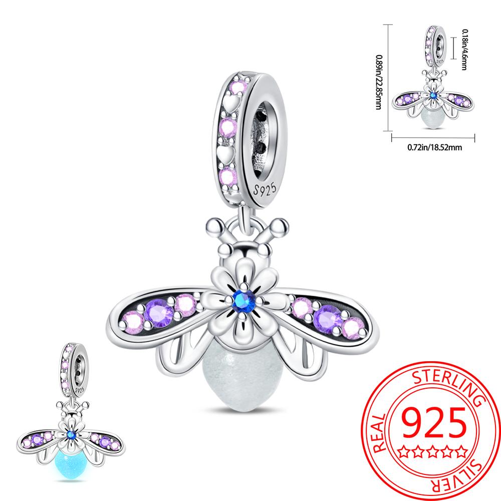 Noctilucent Copper Marine Organism Flowers Firefly Star Moon Build Pendant Bead Fit Bracelet Necklaces Party Gifts
