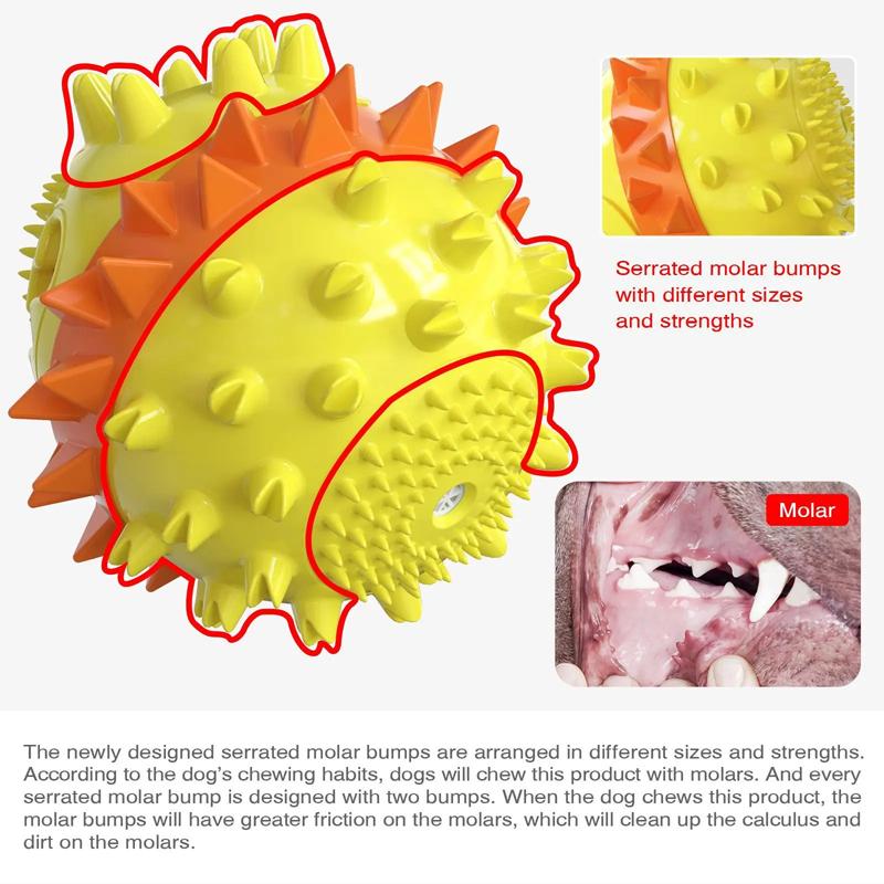 Dog Toy Teeth Grinding and Feeding Device Suction Cup Ball Interactive Chewing Toys Teeth Cleaning Pet Products Dog Accessories Squeaky Treat Ball