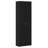 Office Cabinet Black Oak Effect 60 X 32 X 190 Cm Engineered Wood