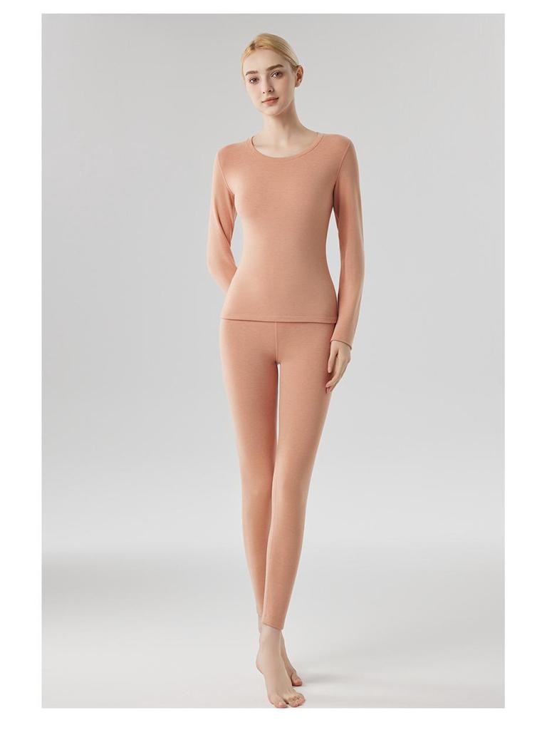 Women's Cashmere Fleece-Lined Heat-Generating Base Layer Leggings Set