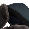 Winter Simple Sun Visor with Fluffy Ear Cold Protection SLV1301 [With Moons] Hat, Flaps, Women's, (Black)