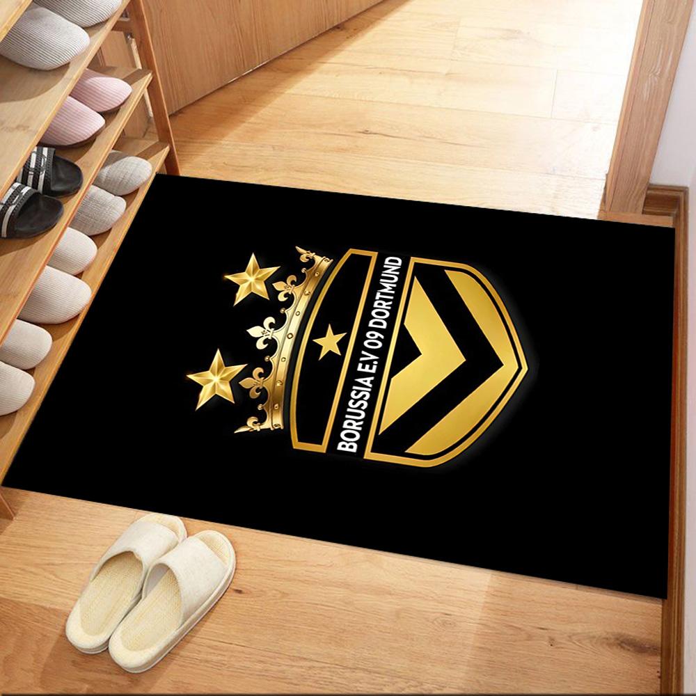 Borussia Dortmund Floor Mat Design For Living Rooms Kitchen Game Room Dining Room Antislip Rug Office Home Decor Birthdaychristmas Gift