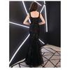 Mermaid Color Party Sequined [88flix] Dress, Black, Dress, Dress, After-Party, Wedding, Recital, Figure-Flatting, Formal, (M)