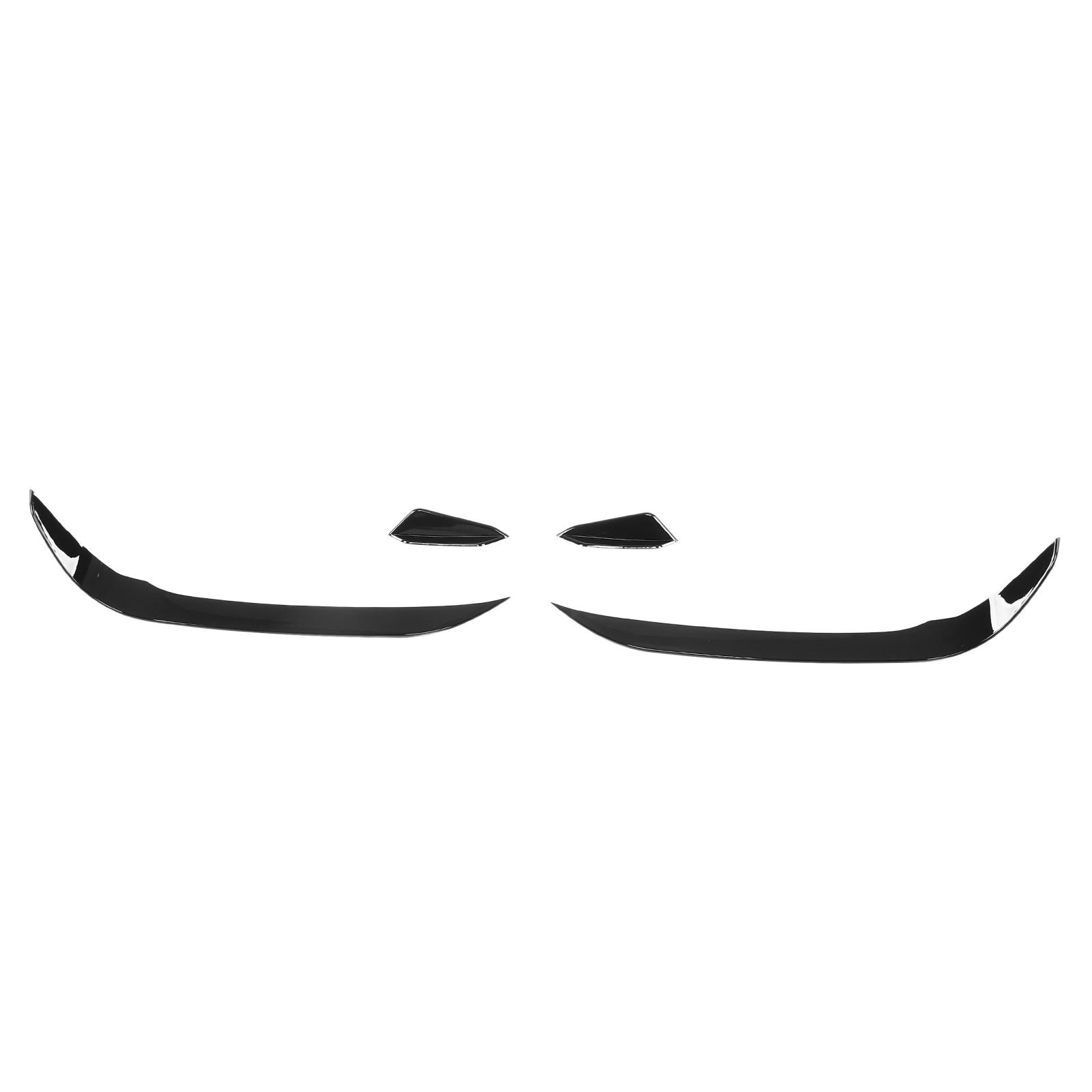 

4PCS Front Bumper Aero Kits Canards Wing UV Resistant Replacement for MK7.5 GTD 2017‑2020Glossy Black