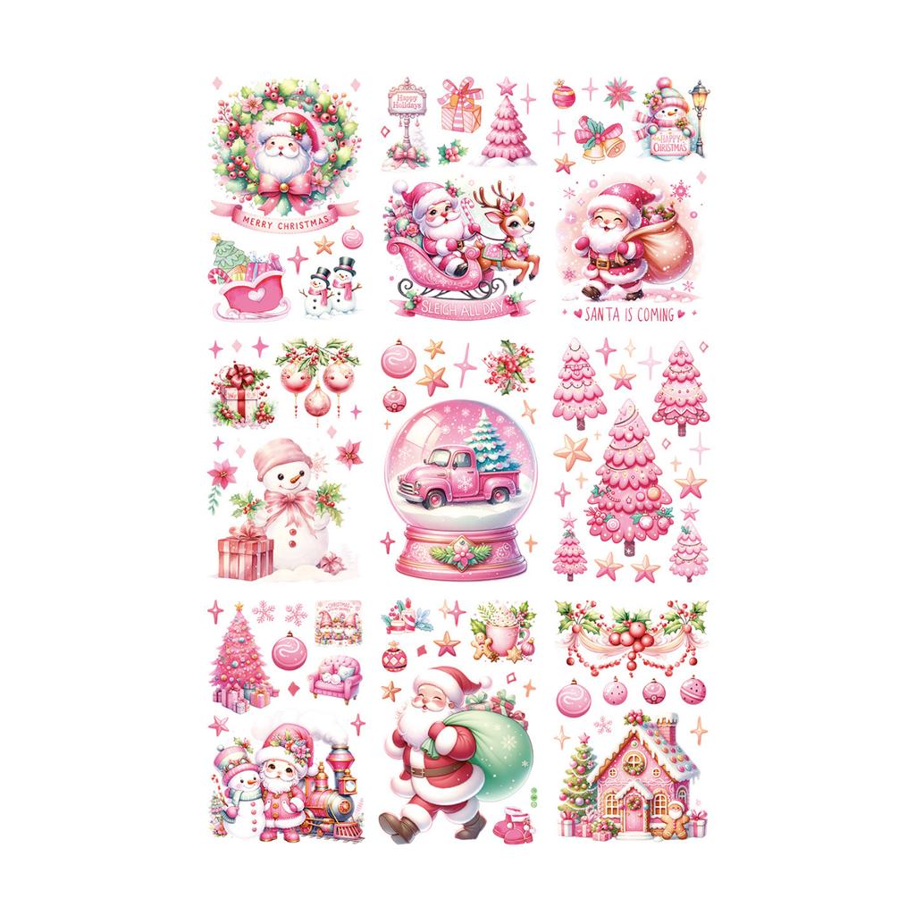 Christmas Window Clings, Double-Sided Static Glass Decals for Holiday Wall Decor