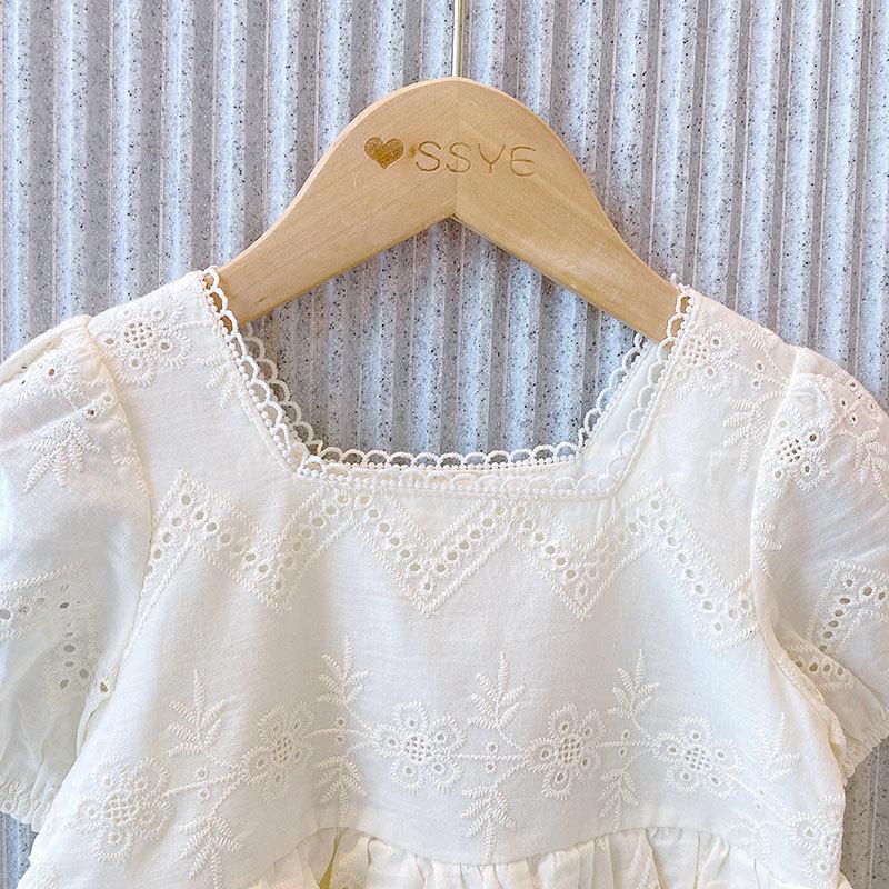 Girls' Summer Lace Short Sleeve Dress - Style EX767