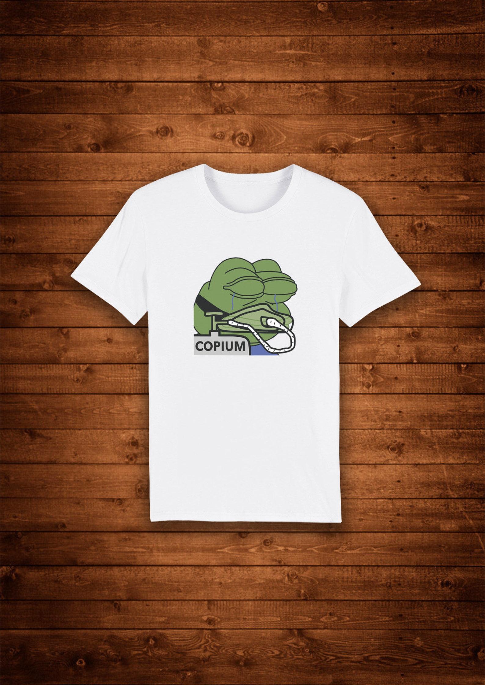 Copium Emote Pepe The Frog Meme / T shirt Unique Design Street Wear Art Urban Graphic Tees Top 4XL