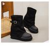 Women's Thick-Soled Belted Boots, Height-Boosting & Versatile, 2025 Autumn/Winter Collection