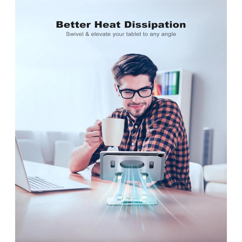 Desktop-Telefon-Tablet-Halter, 360 Grad drehbares Klappmodell, Multifunktionaler Faulenzer-Halter, Universeller Halter für elektronische Geräte