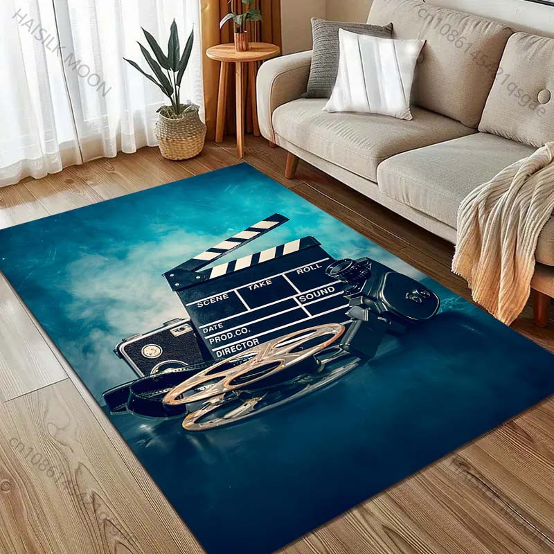 

Movie Film Clapperboard Print Carpet for Bedroom Living Room Bedside Sofa Floor Mat Modern Home Decor Area Rug for Gfits 40x60cm (16x24in)