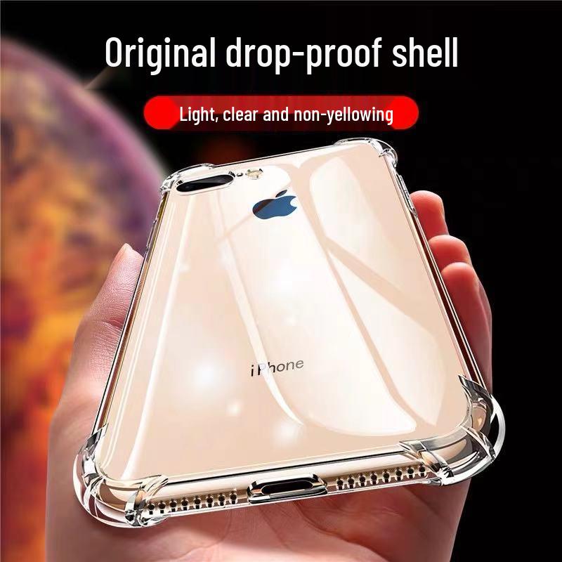 Transparent Drop-Proof Phone Case for iPhone 14/16/16E/Space Pro Max, Full Coverage, Suitable for Apple