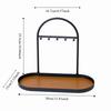 Wrought Iron PU Key Storage Rack Removable Decorative Jewelry Shelf Durable Rust-proof Jewelry Display Stand Bedroom