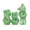 7pcs Hollow Polyhedral Dice Set Holiday Party Skull Pattern Copper Dice Props for Board Card Game