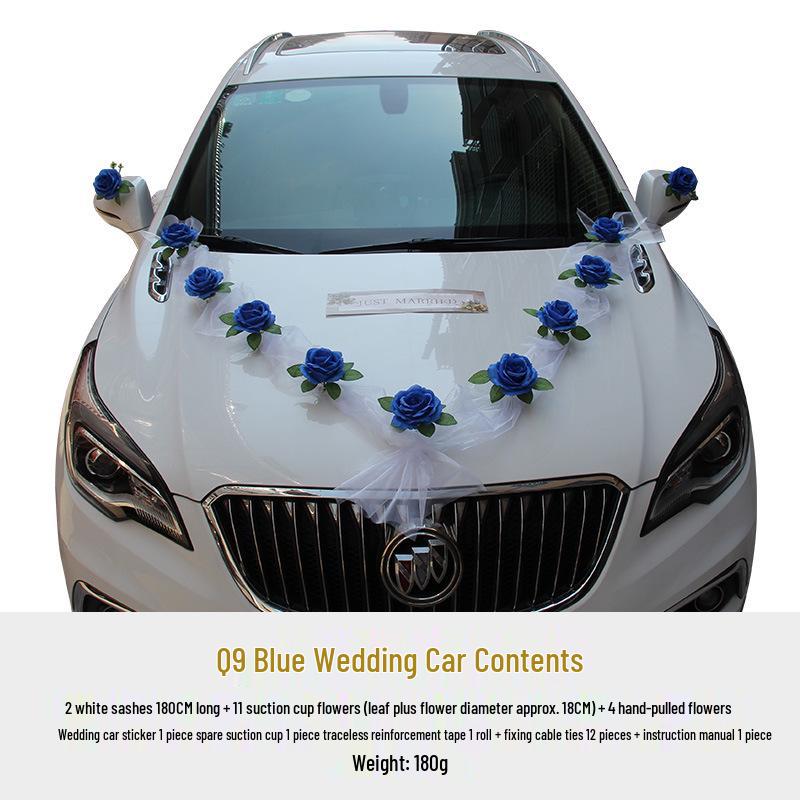 European Wedding Car Decoration Set - Artificial Rose & Head Flower