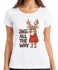 Jingle All The Way Grumpy Reindeer Christmas Cartoon Funny Unisexs TShirt