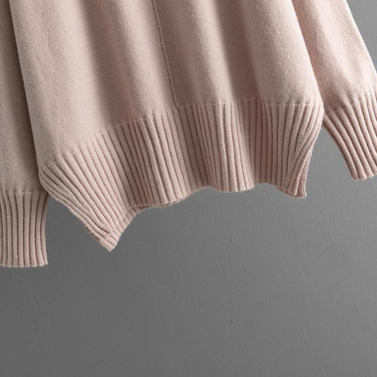 Women Casual Long Sleeve O Neck Diamond Knit Sweater Autumn Winter