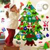 DIY Felt Christmas Tree Christmas Decoration for Home Navidad 2025 New Year Christmas Ornaments Santa Claus Xmas Kids Gifts