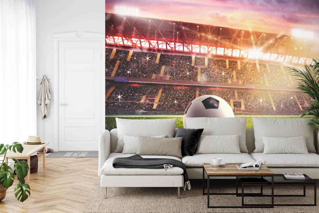 Photomural Soccer Ball In The Stadium Self-Adhesive Mural 312x219