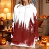 Women's Fashion Casual Long Sleeve Christmas Print Hoodie Top