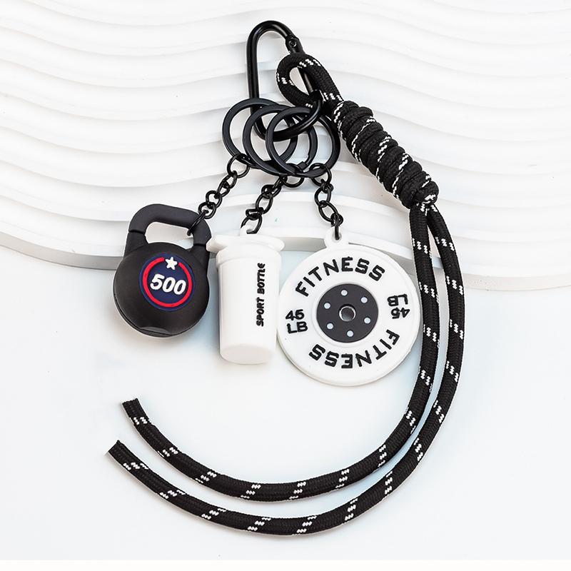 Bag Charm Kettlebell Dumbbell Hand-Woven Ropes Luxury Bag Pendant Trendy Sports Bag Pendants Gift For Fitness Enthusiasts