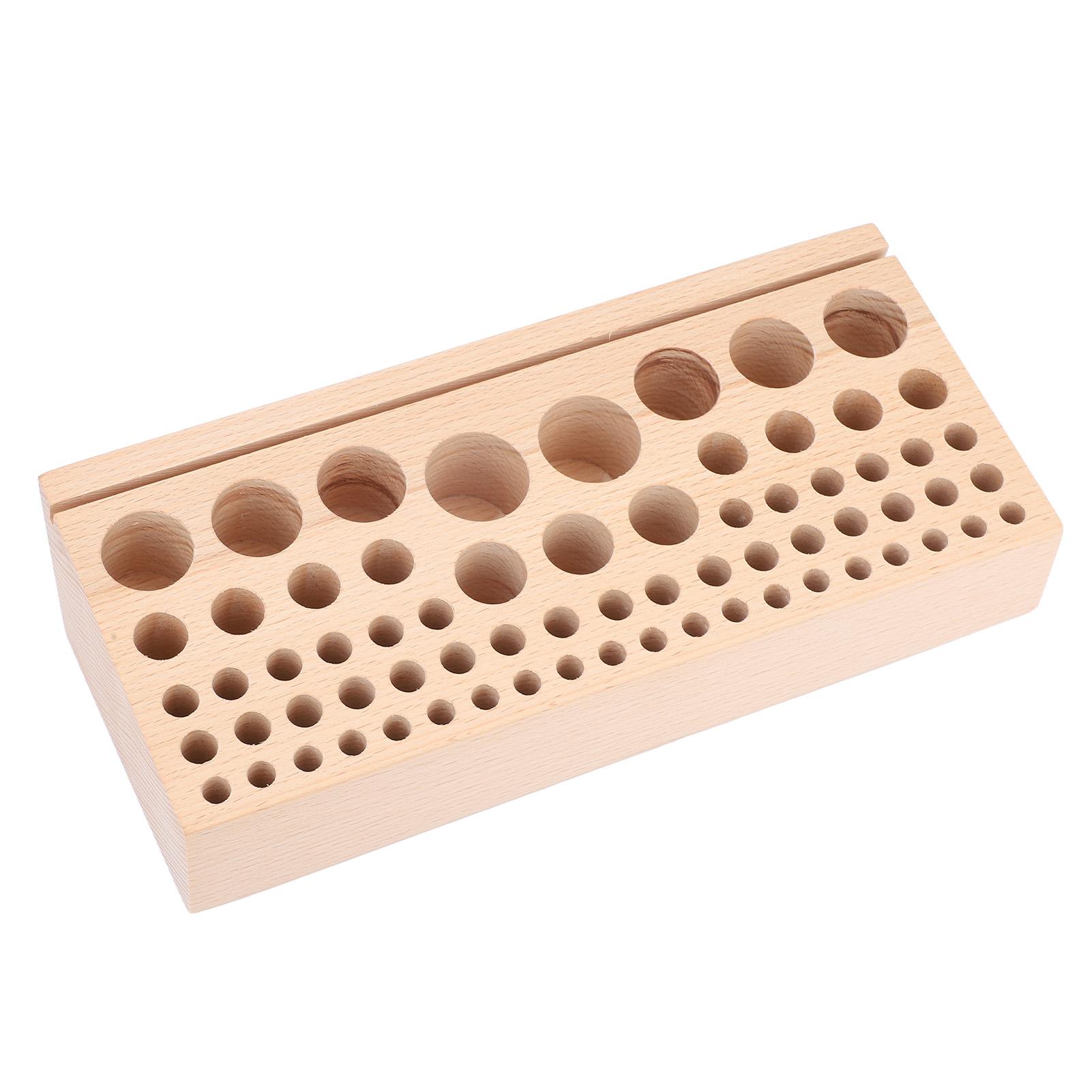 

Кожаный держатель для инструментов 68 отверстий Буковое дерево Сделай сам Изготовление Стабильный Разумное расположение отверстий Профессиональный