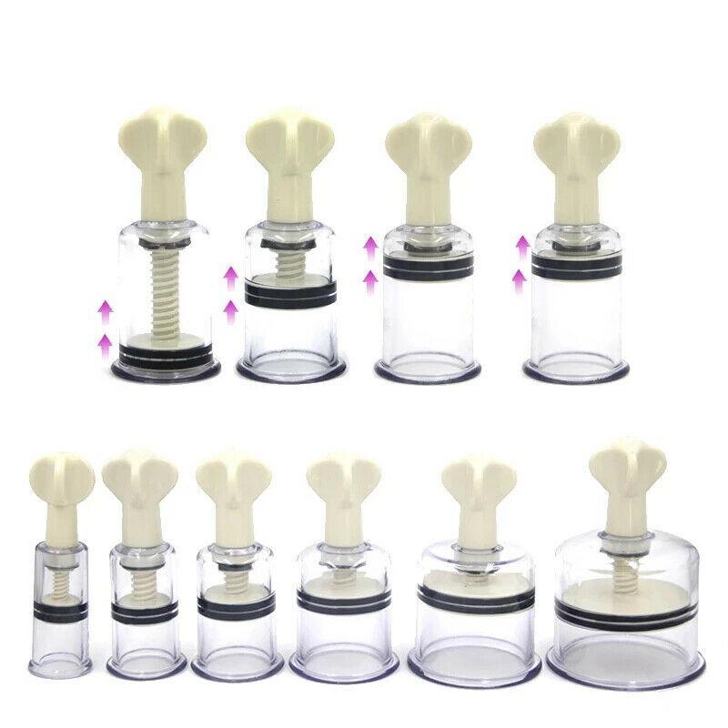 1 Pair Nipple Enlargement Sucker Suction Cupping Vacuum No Pump Body Therapy Adult Game Sex Toys for Women