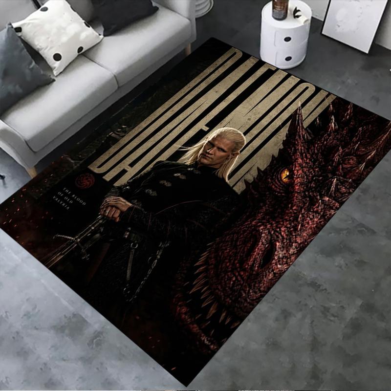 Daemon Targaryen Carpet Rug for Living Room Bedroom Home Sofa Decoration,Kids Play Non-slip Floor Mat