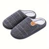 1 Pair Unisex Plaid Slippers, Casual Round Toe Indoor House Shoes, Soft Fabric Lining and Sole, All Season Comfort Footwear for Home and Office