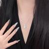 S925 Sterling Silver Gourd Agate Necklace Chinese Style Simple Elegant Women's Jewelry