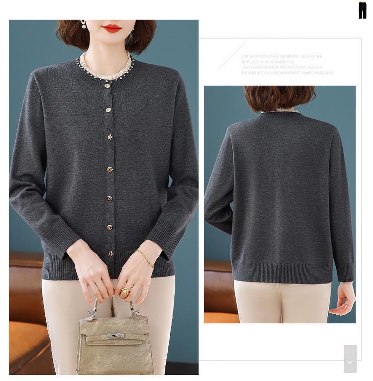 Chic Spring Knit Jacket & Cardigan Set for Stylish Middle-Aged Women - 2026 Fashion Collection