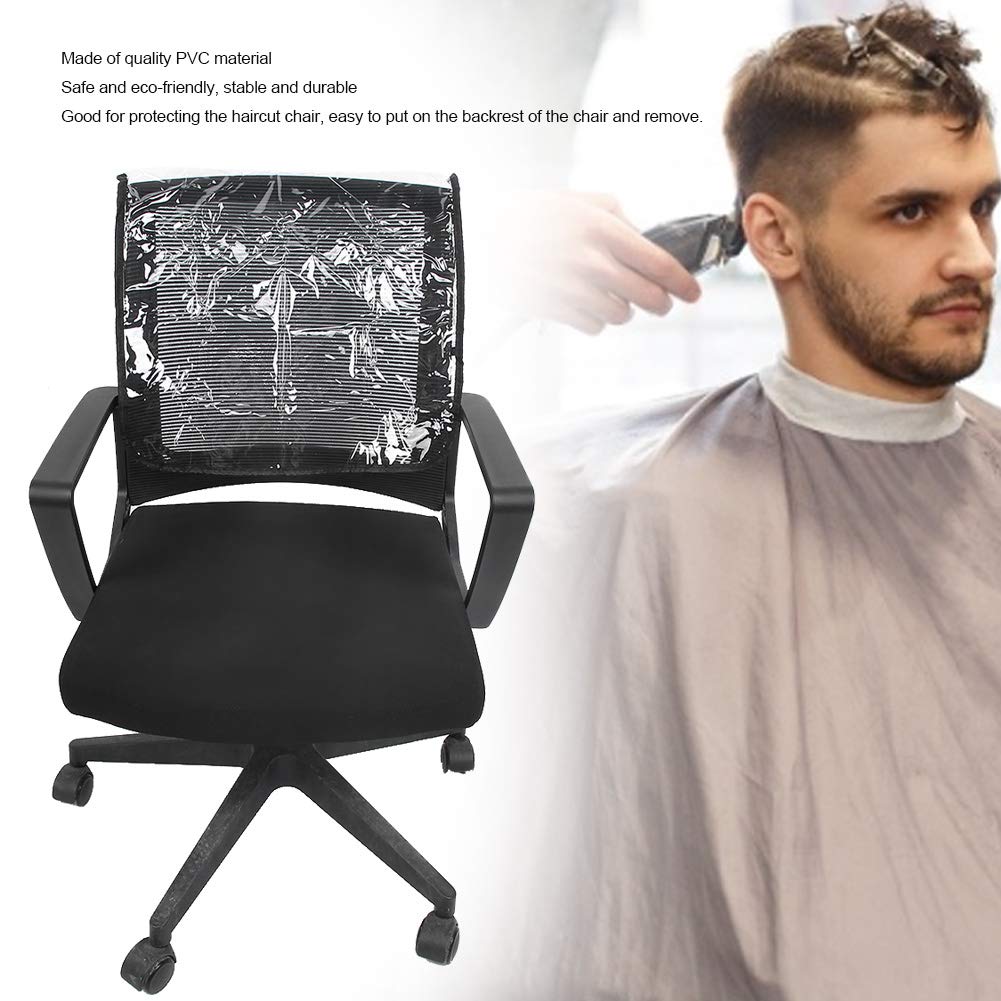 Hair Salon Chair Backrest Protective Cover, Chair Cover Protector, Made of Quality PVC, Easy To Clean, Suitable for Universal Barbershop Chairs