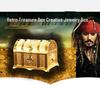 Medium European-Style Tin Pirate Treasure Chest for Jewelry or Wedding Gift
